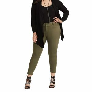 TORRID Olive Green Skinny Ankle Ponte Pants